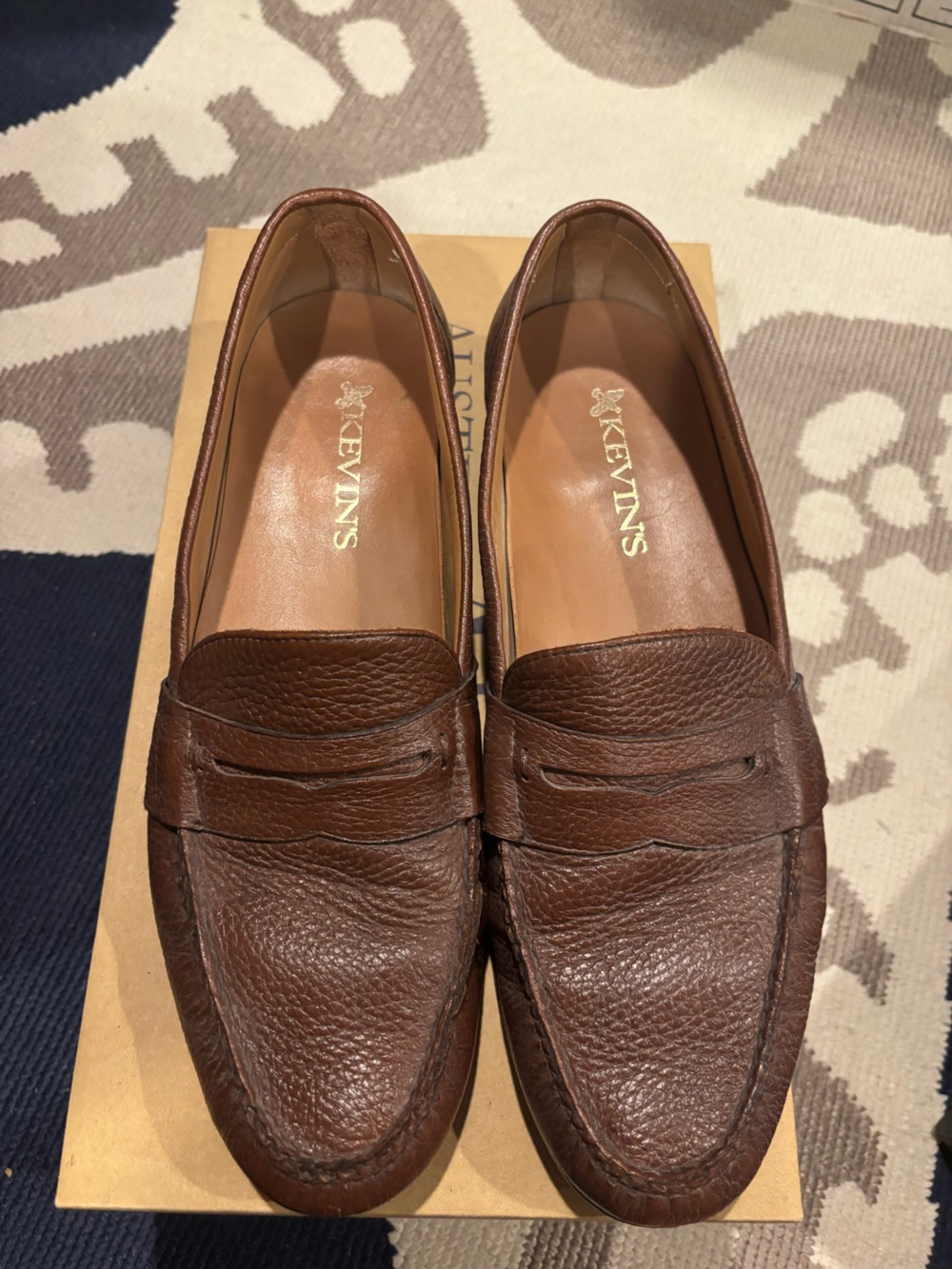 Men’s Chestnut Leather Penny Loafers